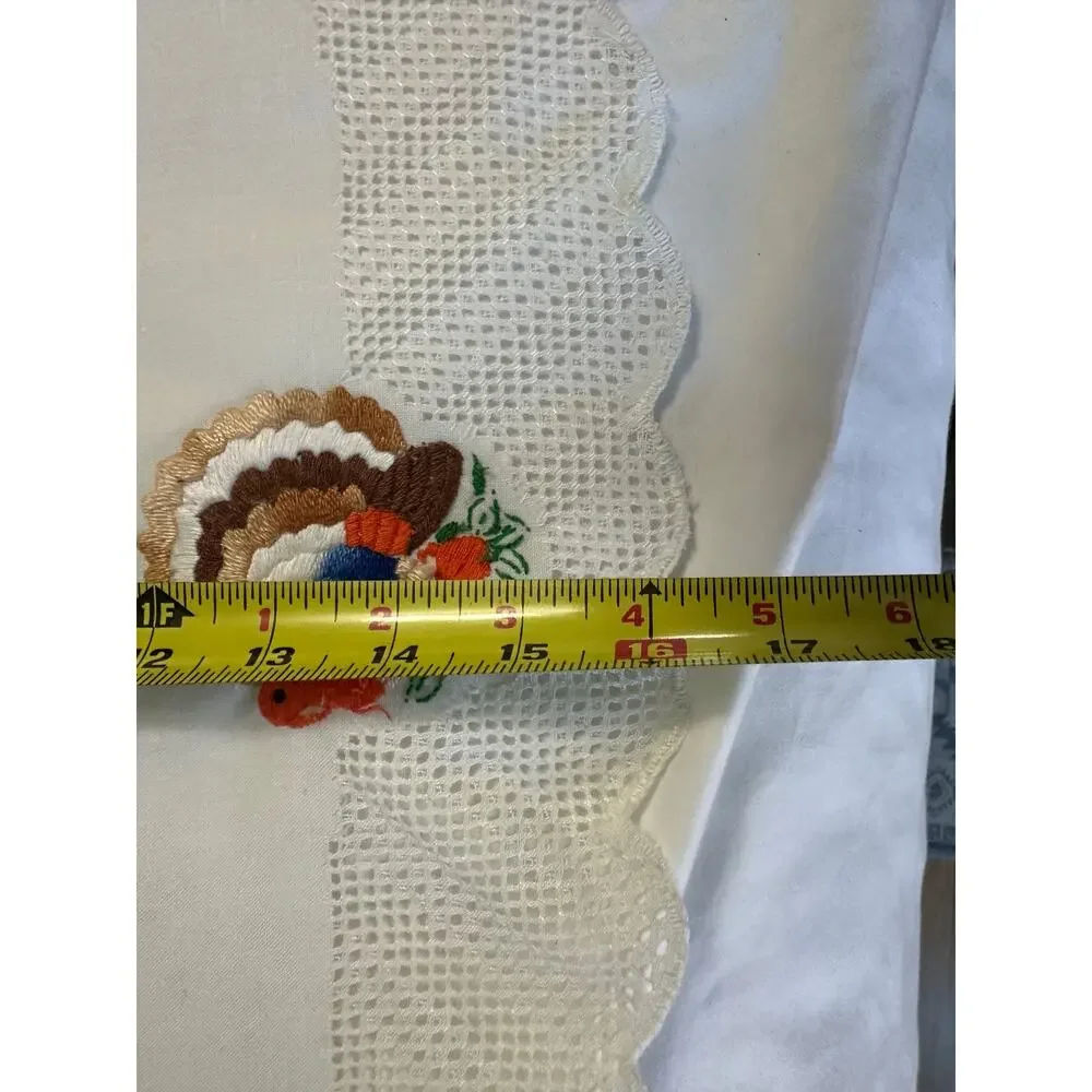 Turkey Embroidered Oblong Lace Dresser Scarf Table Scarf 16